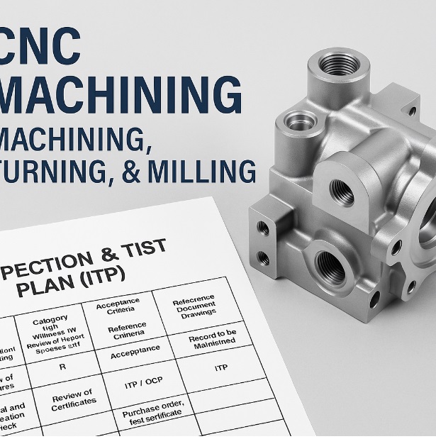 ماشینکاری قطعات دقیق مطابق با ITP‌ و QCP | تخصص در ماشینکاری CNC، تراشکاری و فرزکاری